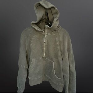 lululemon athletica Black Scuba 1/2 Zip Cropped Hoodie😀